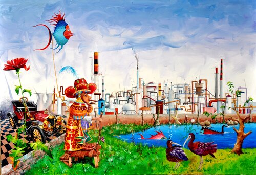 LE P.D.G. di Michel MICHAUX, Pittura in vendita su Singulart