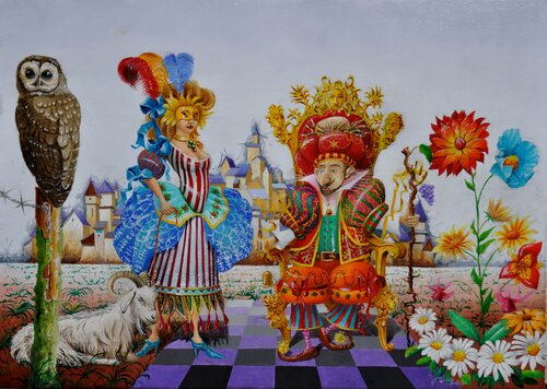 LE GRAND COUPLE. van Michel MICHAUX, Schilderij te koop op Singulart