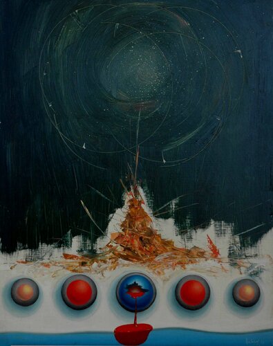 COMPOSITION 3. von Michel MICHAUX, Malerei kaufen auf Singulart
