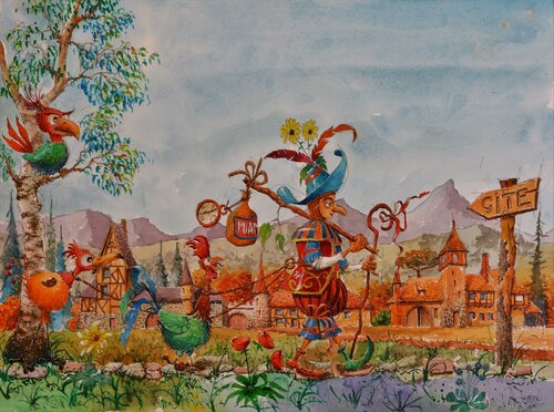 LE RANDONNEUR by Michel MICHAUX, Work on Paper for Sale on Singulart