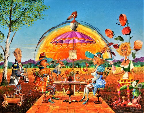LE REPAS CAMPAGNARD. by Michel MICHAUX, Work on Paper for Sale on Singulart
