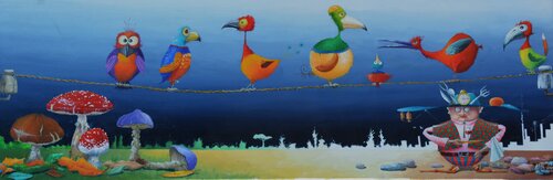 MES OISEAUX. von Michel MICHAUX, Malerei kaufen auf Singulart
