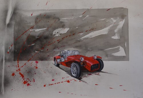 LOTUS SEVEN van Michel MICHAUX, Werk op papier te koop op Singulart