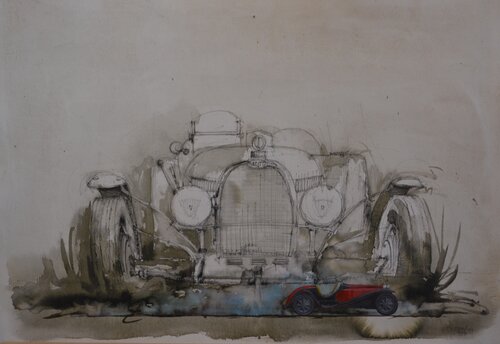 BUGATTI von Michel MICHAUX, Werk auf Papier kaufen auf Singulart