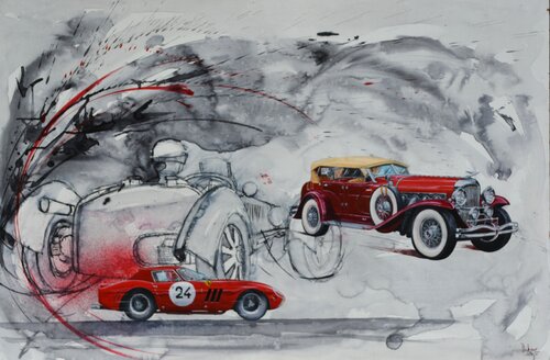 SYMPHONIE EN ROUGE di Michel MICHAUX, Pittura in vendita su Singulart