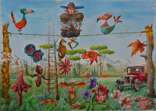 LE PENSEUR von Michel MICHAUX, Werk auf Papier kaufen auf Singulart