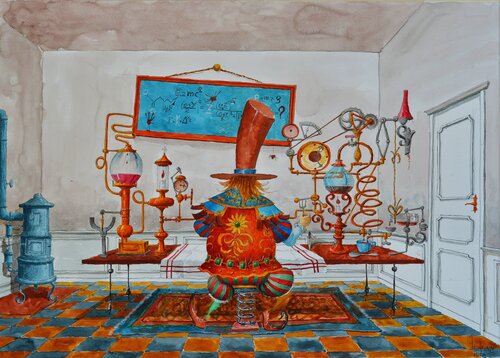 LE CHERCHEUR di Michel MICHAUX, Opera su carta in vendita su Singulart