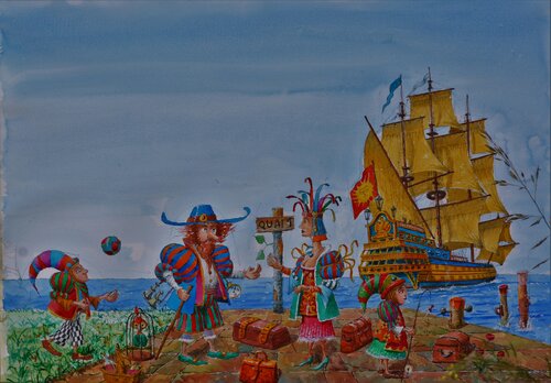 ON A RATE L'EMBARQUEMENT ! by Michel MICHAUX, Work on Paper for Sale on Singulart