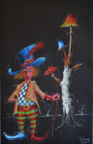 LE MYCOLOGUE. di Michel MICHAUX, Opera su carta in vendita su Singulart