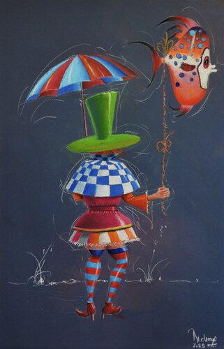 LA PROMENADE. by Michel MICHAUX, Work on Paper for Sale on Singulart