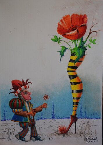 L'OFFRANDE. di Michel MICHAUX, Opera su carta in vendita su Singulart