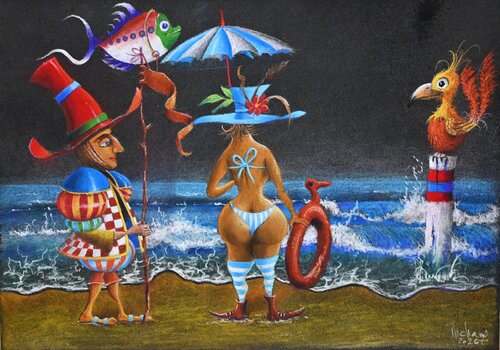 AU BORD DE MER. Michel MICHAUX