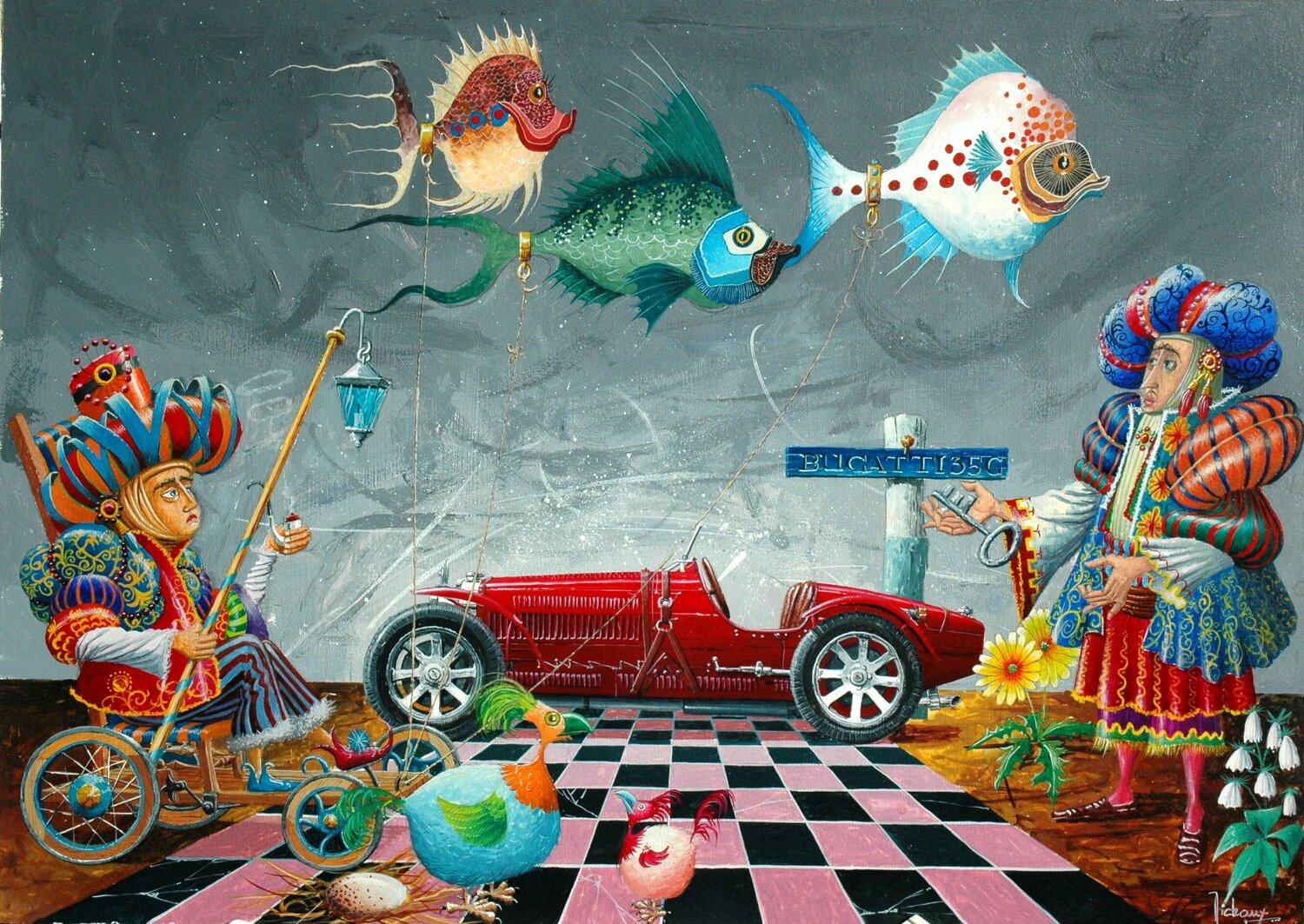 LA VISITE DU SALON DE L'AUTO. Michel MICHAUX