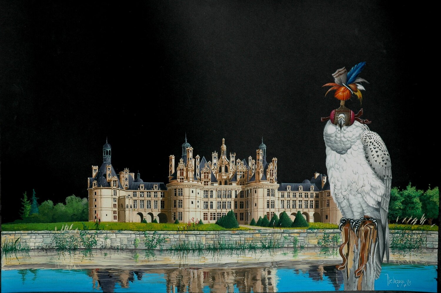 GERFAUT DEVANT CHAMBORD. Michel MICHAUX