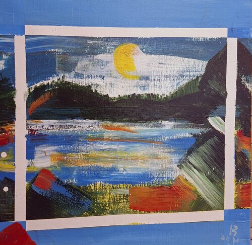 ODD Realism - Sky Montain Sea von Agneta E HILDÉN, Malerei kaufen auf Singulart