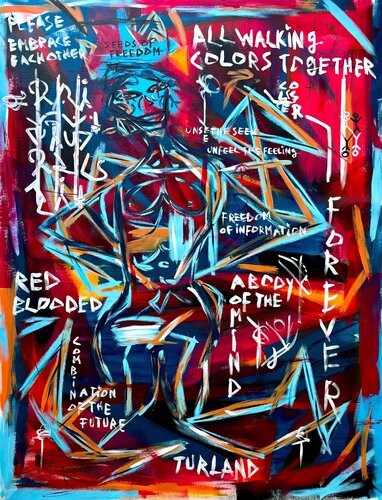 Red Blooded van Max Turland, Schilderij te koop op Singulart