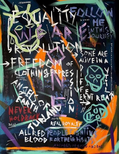 Equality revolution van Max Turland, Schilderij te koop op Singulart