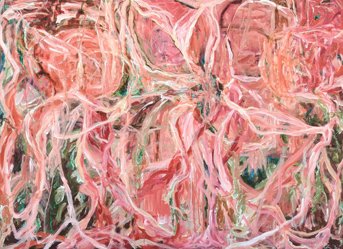 “The Trees of Comfort 1” Contemporary Gestural Abstract Expressionist Painting Kristi Haines Herman