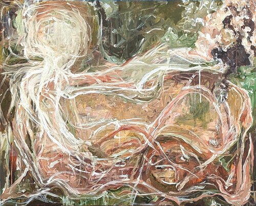 “Too Late, Too Much” Contemporary Gestural Abstract Expressionist Painting by Kristi Haines Herman, 회화 for Sale on Singulart