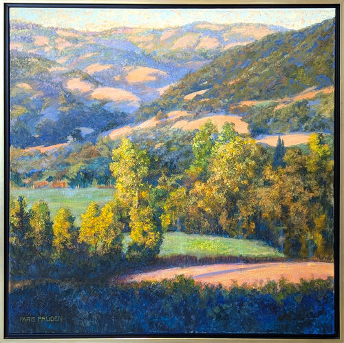 "Sonoma Sunset" Contemporary Naturalistic Mountain Landscape Nature Painting di Nancy Paris Pruden, Pittura in vendita su Singulart