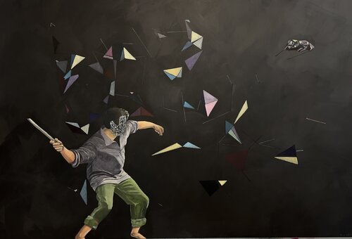 Fetch de Kathe Madrigal, Pintura a la venta en Singulart