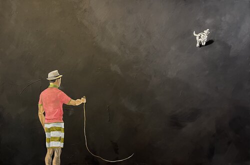 Man's Best Friend di Kathe Madrigal, Pittura in vendita su Singulart