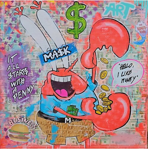 Way to $ucce$$ Mr. Krabs di Ma$k V., Pittura in vendita su Singulart