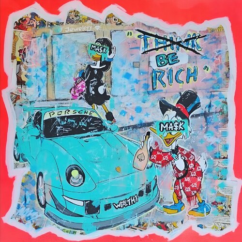 Think Rich Scrooge Mc Duck x Porsche von Ma$k V., Malerei kaufen auf Singulart
