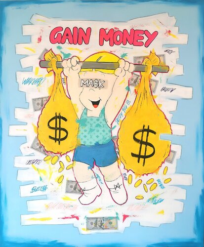 Gain Money | Richie Rich di Ma$k V., Pittura in vendita su Singulart