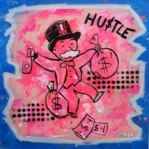 Popart Monopoly Man | Pink di Ma$k V., Pittura in vendita su Singulart