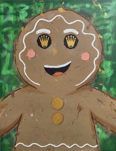 GB_10 Golden Gaze by Ma$k V., 회화 for Sale on Singulart