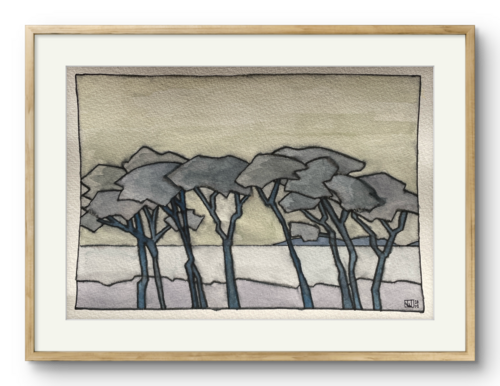Pinède 04 par Jerome WALLUT, Peinture en vente sur Singulart