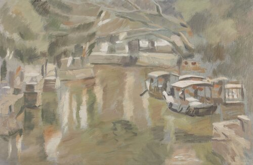 Shanghai Village van Robert Nizamov, Schilderij te koop op Singulart