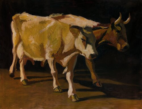 Cows von Robert Nizamov, Malerei kaufen auf Singulart