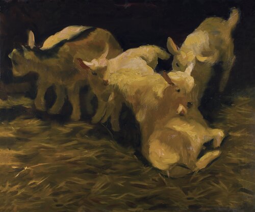 Goats 2 von Robert Nizamov, Malerei kaufen auf Singulart