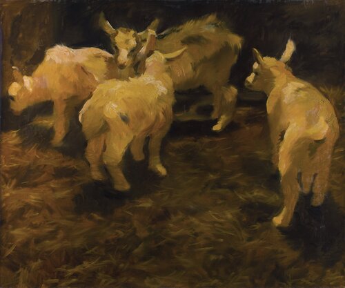Goats 3 von Robert Nizamov, Malerei kaufen auf Singulart
