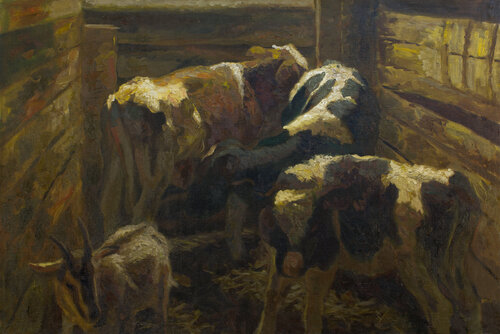 Calves 2 von Robert Nizamov, Malerei kaufen auf Singulart