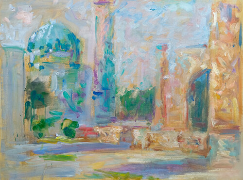 Samarkand, Registan 8 di Robert Nizamov, Pittura in vendita su Singulart