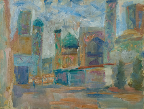 Samarkand, Registan 10 di Robert Nizamov, Pittura in vendita su Singulart