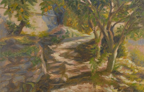 A path in the mountains di Robert Nizamov, Pittura in vendita su Singulart