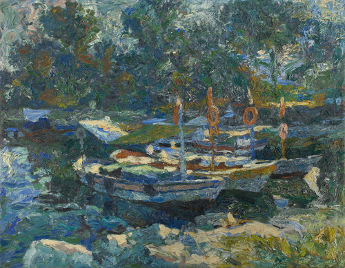 Boats 9 von Robert Nizamov, Malerei kaufen auf Singulart