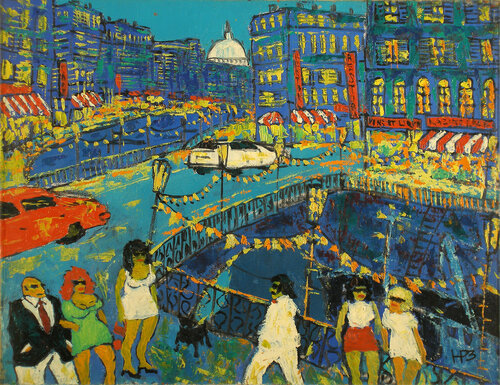 Night city 2 di Robert Nizamov, Pittura in vendita su Singulart