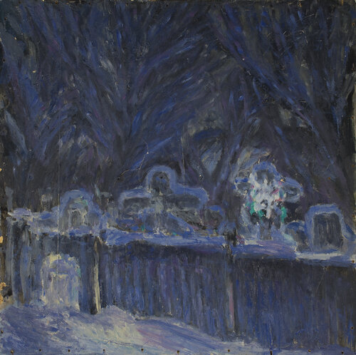 On Christmas Eve near the Church von Robert Nizamov, Malerei kaufen auf Singulart