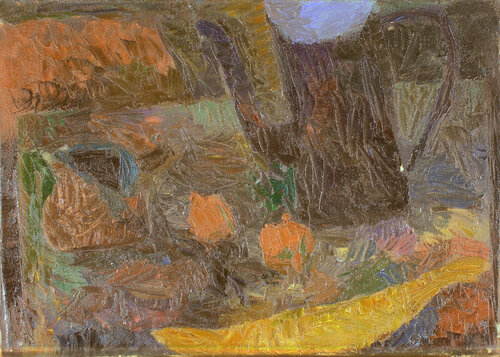 Coffee Pot and Dry Fish di Robert Nizamov, Pittura in vendita su Singulart