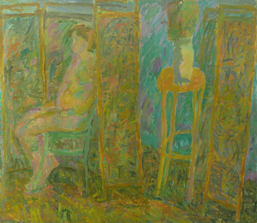 The girl behind the screen by Robert Nizamov, 회화 for Sale on Singulart