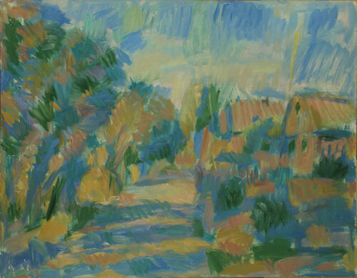 Crooked Street in Pereslavl-Zalessky by Robert Nizamov, Painting for Sale on Singulart