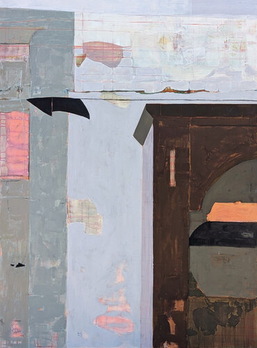 “Mr. Melville’s Kitchen” Contemporary Pastel Toned Abstract Still Life Painting di Kristen Anton, Pittura in vendita su Singulart