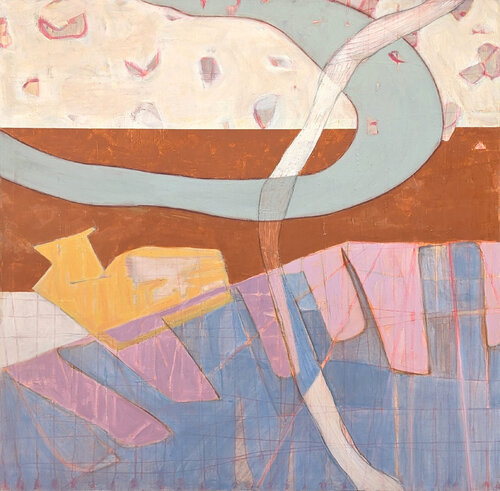 "It's a Still Life" Contemporary Colorful Pastel Toned Abstract Still Life van Kristen Anton, Schilderij te koop op Singulart