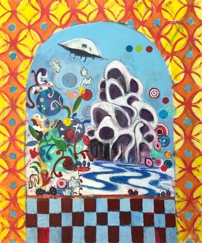 Over Bloomland de Stephen Linsteadt, Pintura a la venta en Singulart