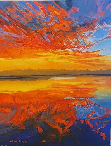 Reflets di Aline Pouget, Pittura in vendita su Singulart